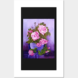 Roses in a vase Posters and Art